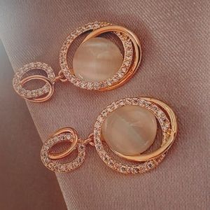 Trend Style Big CZ Dangle Earrings